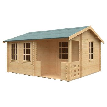 16x14 The Gyles 44mm Cabin - L475 x W415 x H282.2 cm - Solid Wood/Softwood/Pine - Natural
