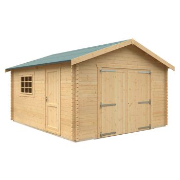 16x14 The Warwick 44mm Cabin - L475 x W415 x H293.2 cm - Solid Wood/Softwood/Pine - Natural