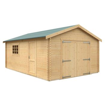 20x14 The Warwick 44mm Cabin - L595 x W415 x H293.2 cm - Solid Wood/Softwood/Pine - Natural