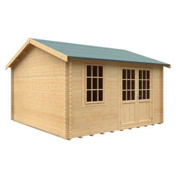 14x14 The Henley 28mm Cabin - L415 x W415 x H293.2 cm - Solid Wood/Softwood/Pine - Natural