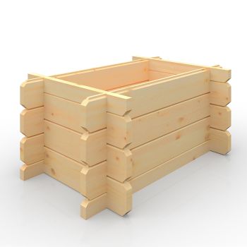 2x3w Raised Planter 28mm Swift - L60 x W90 x H39.9 cm - Solid Wood/Softwood/Pine - Natural