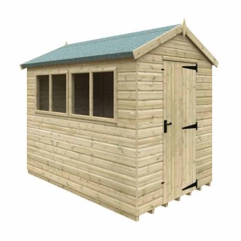 9 x 6 Feet Apex Premier 16mm Shed - Solid Wood/Softwood/Pine - L265 x W175 x H242.3 cm - Green