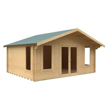14x18 The Sutton 44mm Cabin - L415 x W535 x H302.9 cm - Solid Wood/Softwood/Pine - Natural