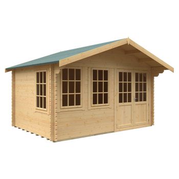 10x14 The Forde 44mm Cabin - L295 x W415 x H282.2 cm - Solid Wood/Softwood/Pine - Natural