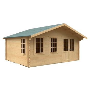 14x18 The Forde 44mm Cabin - L415 x W535 x H302.9 cm - Solid Wood/Softwood/Pine - Natural