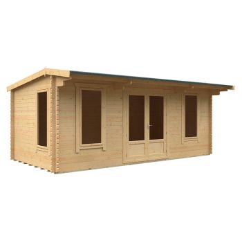 20x10 The Jacob 44mm Cabin - L595 x W295 x H247 cm - Solid Wood/Softwood/Pine - Natural