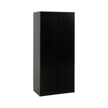 Malvern 2 Door Wardrobe - L50.5 x W80 x H180 cm - Black