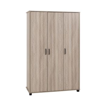 Oliver 3 Door Wardrobe - L52 x W120 x H190 cm - Light Oak Effect
