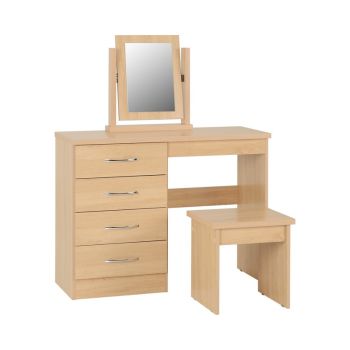 Nevada 4 Drawer Dressing Table Set - Sonoma Oak Effect