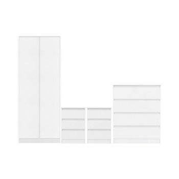 Malvern 2 Door Wardrobe Bedroom Set - White