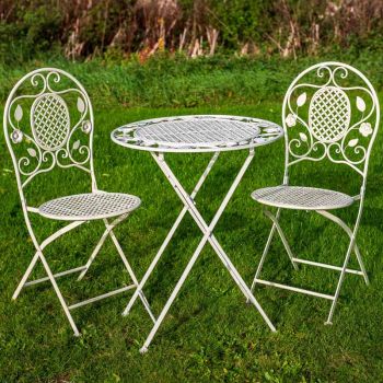 Chloe Bistro Set - 3pc - L60 x W60 x H73 cm - Cream