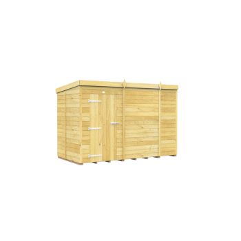 10 x 5 Feet Pent Shed - Single Door Without Windows - Wood - L147 x W302 x H201 cm