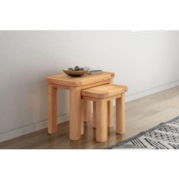 Bologna Nest of Tables - L38 x W58 x H50 cm - Oak