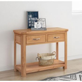 Bologna Console Table with 2 Drawers - D42 x W100 x H80 cm - Oak