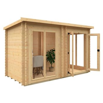 12x6 Astoria 19mm Flex - L350 x W175 x H217 cm - Solid Wood/Softwood/Pine - Natural