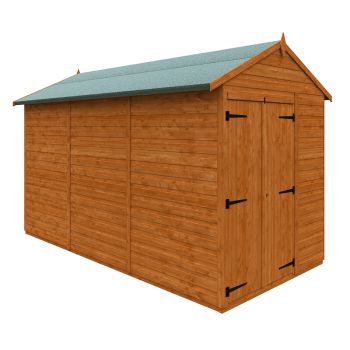 12x6 Flex Apex Double Door Windowless 12mm Flex - L353.8 x W175 x H213.5 cm - Solid Wood/Softwood/Pine - Burnt Orange