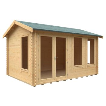 14x10 The Sherborne 44mm Cabin - L415 x W295 x H272.6 cm - Solid Wood/Softwood/Pine - Natural