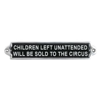 "Children Left" Wall Plaque - Aluminium - L1 x W25 x H6 cm