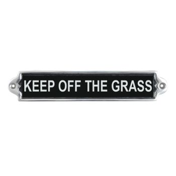 "Keep Off The Grass" Wall Plaque - Aluminium - L1 x W25 x H6 cm