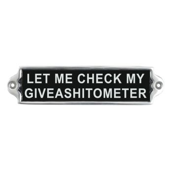 "Let Me Check" Wall Plaque - Aluminium - L1 x W20 x H6 cm