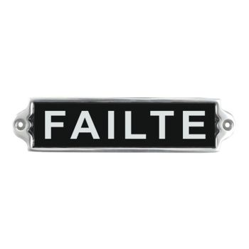 "Failte" Wall Plaque - Aluminium - L1 x W20 x H6 cm