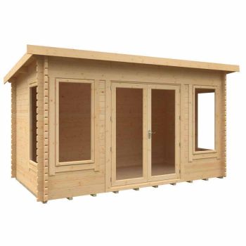 14x8w The Hatfield 44mm Cabin - L415 x W235 x H232.8 cm - Solid Wood/Softwood/Pine - Natural