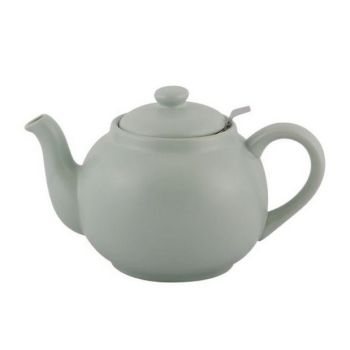 1.5L Teapot - Stoneware/Stainless Steel - L26 x W14.5 x H14.5 cm - Leaf Green