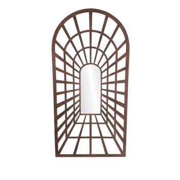 Garden Decorative Wall Framed Mirror - Metal - L2 x W60 x H120 cm