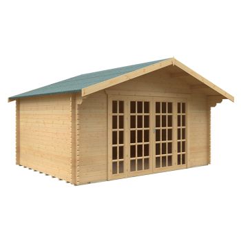 12x16 Balmoral 44mm Cabin - L355 x W475 x H292.6 cm - Solid Wood/Softwood/Pine - Natural