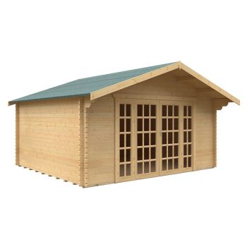 14x16 Balmoral 44mm Cabin - L415 x W475 x H292.6 cm - Solid Wood/Softwood/Pine - Natural