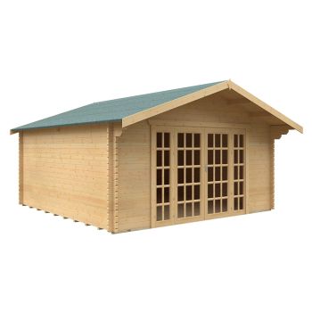 16x16 Balmoral 44mm Cabin - L475 x W475 x H292.6 cm - Solid Wood/Softwood/Pine - Natural
