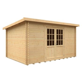 14x10 The Kingsley 28mm Cabin - L415 x W295 x H232.8 cm - Solid Wood/Softwood/Pine - Natural