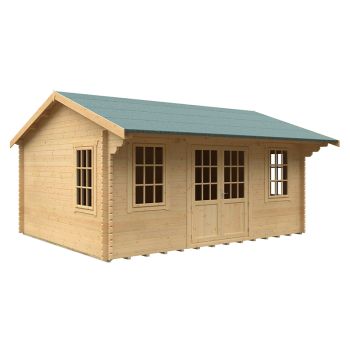 18x14 The Dalton 44mm Cabin - L535 x W415 x H303.6 cm - Solid Wood/Softwood/Pine - Natural