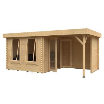 16x10 The Lulworth 44mm Cabin - L475 x W295 x H243.8 cm - Solid Wood/Softwood/Pine - Natural