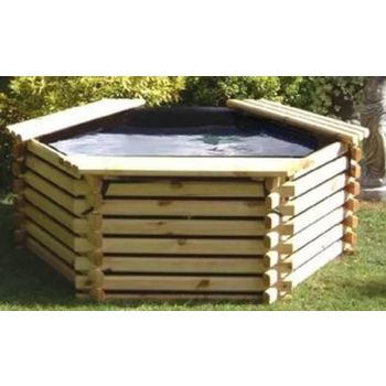 175 Gallon Pond Without Pump - Timber - L167 x W167 X H62 - Minimal Assembly Required