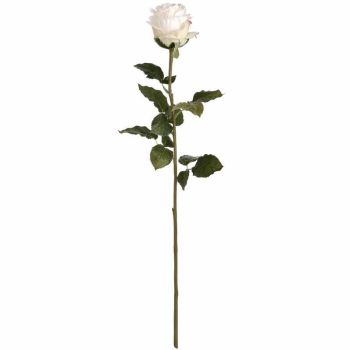 Traditional Rose Artificial Flower - Fabric/Plastic - L9 x W9 x H71 cm - White