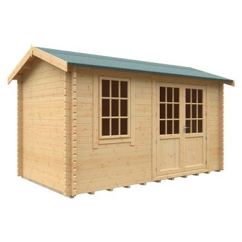 14x8w The Henley Plus 44mm Cabin - L415 x W235 x H262.3 cm - Solid Wood/Softwood/Pine - Natural