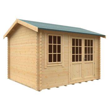 12x10w The Henley Plus 44mm Cabin - L355 x W295 x H272.6 cm - Solid Wood/Softwood/Pine - Natural