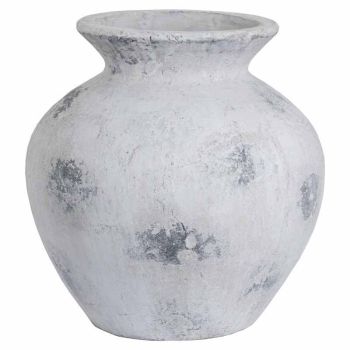 Downton Large Antique White Vase - Ceramic - L39 x W39 x H41 cm - Stone