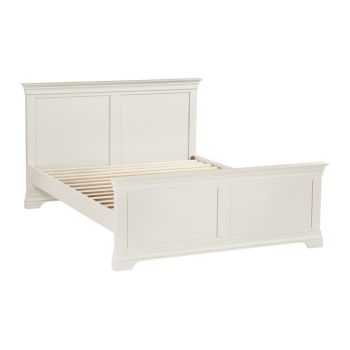 Bordeaux 5 Feet High End Bed Frame - L218 x W167 x H105 cm - Ivory