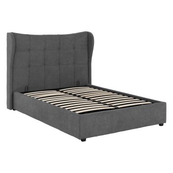 Verona 5 Feet Ottoman Bed Frame - L221 x W175 x H134 cm - Grey Fabric