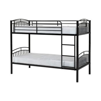 Ventura 3 Feet Bunk Bed - L101 x W201 x H154 cm - Black