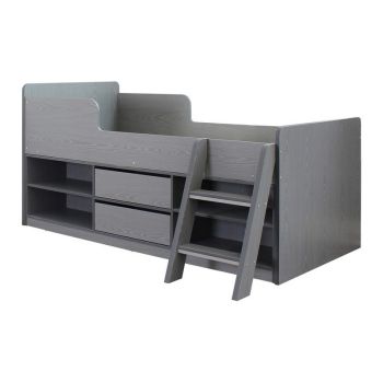 Felix Low Sleeper Bed - L131 x W198 x H100 cm - Grey