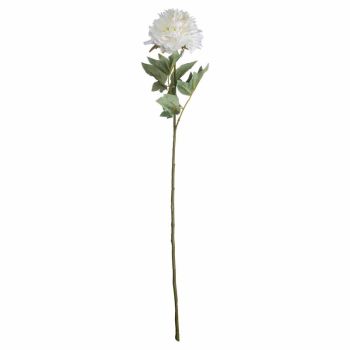 Classic Peony Artificial Plant (Single Stem) - Fabric/Plastic - L13 x W13 x H69 cm - White