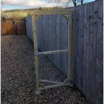 Framed Aviary DOOR panel - Half Timber clad and Half Wire w/ 6' x 3' - w/ Heavy duty galvanised wire mesh 3/4" X 3/4" - 16 gauge