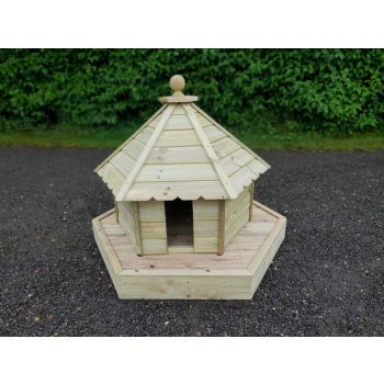 Indian Runner Hexagonal Large Floating Duck House, Waterfowl Nesting Box for Pond or Lake