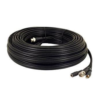 20M BNC Cable + DC Power with RCA Audio Connectors