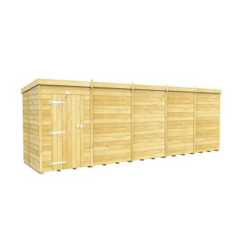 20 x 5 Feet Pent Shed - Single Door Without Windows - Wood - L147 x W589 x H201 cm
