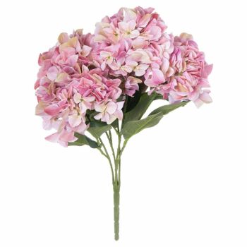 Shabby Hydrangea Bouquet Artificial Flower - Plastic - L47 x W47 x H58 cm - Pink