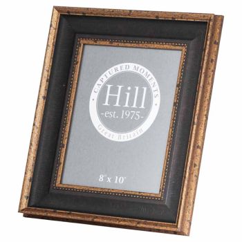 Antique Beaded 8X10 Photo Frame - Wood - L3 x W31 x H36 cm - Black/Gold